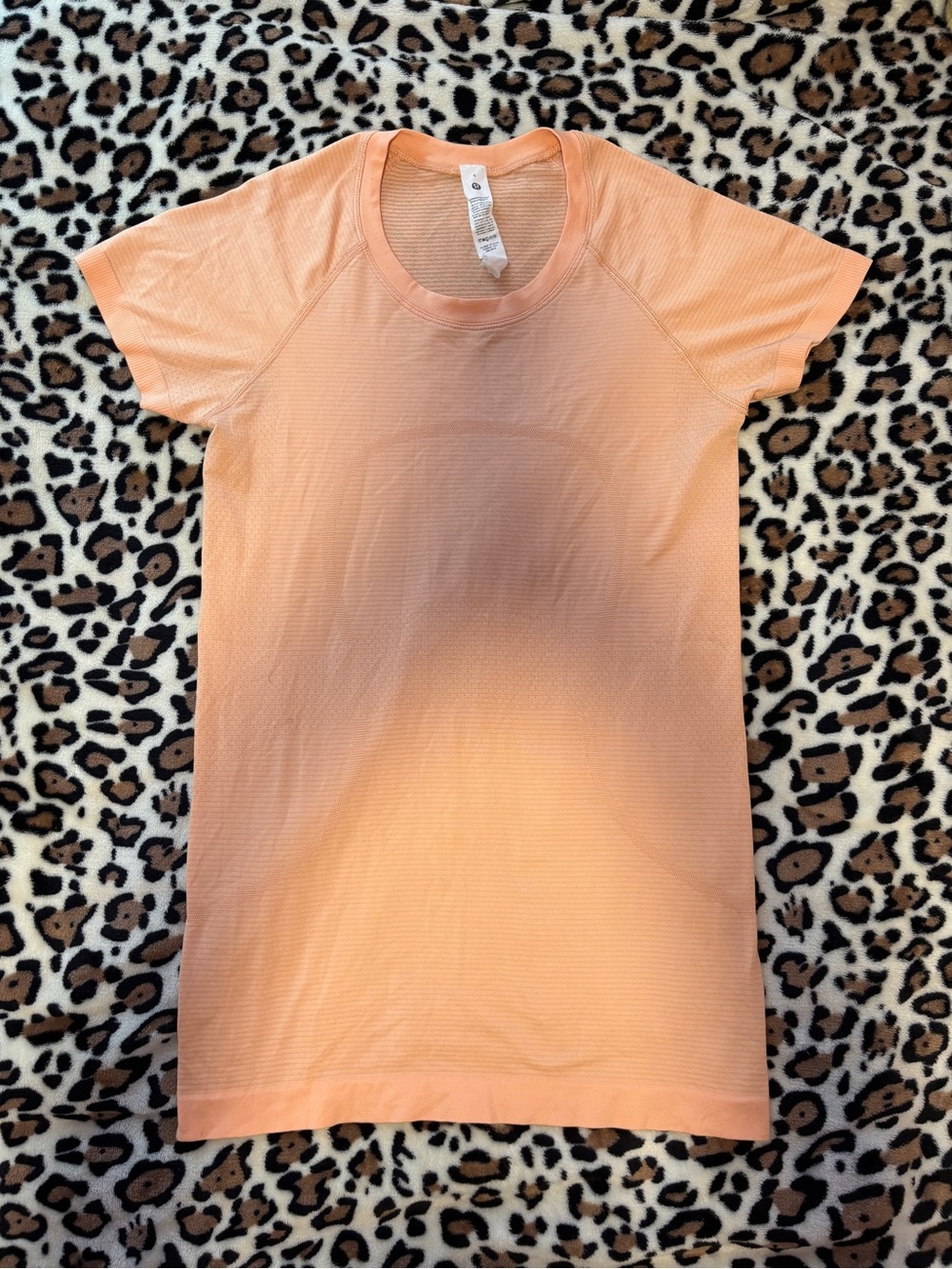 Lululemon Athletica Light Orange Swiftly Tech Short Sleeve